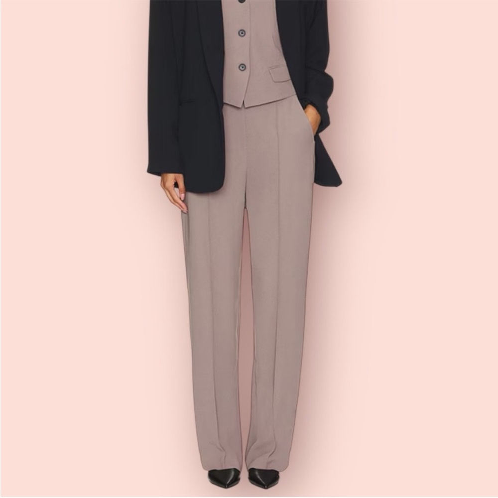 NWT SPANX Carefree Crepe Straight Leg Trouser in Smoke XL